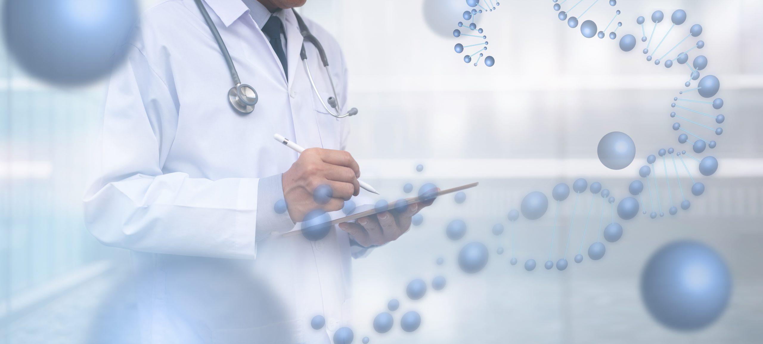 Medical background Medicine doctor hand touching on digital tablet computer interface, medical network connection with modern virtual screen, medical research and technology network concept
