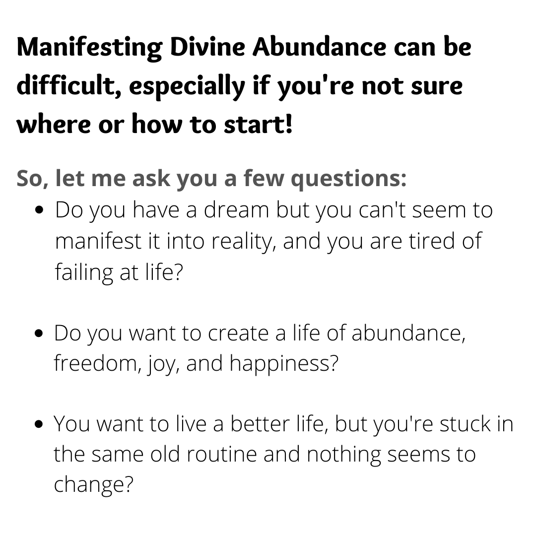 successfully manifest divine abundance